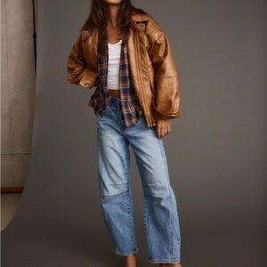 12th Tribe Brown Leather Jacket